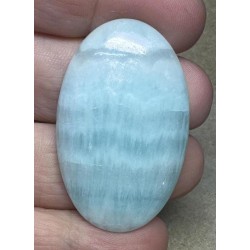 Oval 43x27mm Caribbean Blue Calcite Cabochon 33