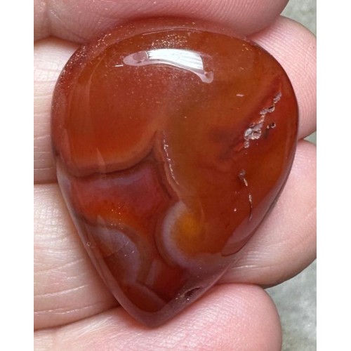 Teardrop 30x23mm Carnelian Cabochon 53