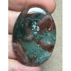 Oval 47x32mm Blue Green Chalcedony Cabochon 39