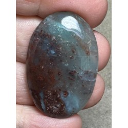 Oval 37x25mm Blue Green Chalcedony Cabochon 43