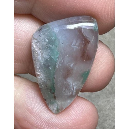 Freeform 28x17mm Blue Green Chalcedony Cabochon 54