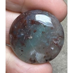 Round 28x28mm Blue Green Chalcedony Cabochon 65