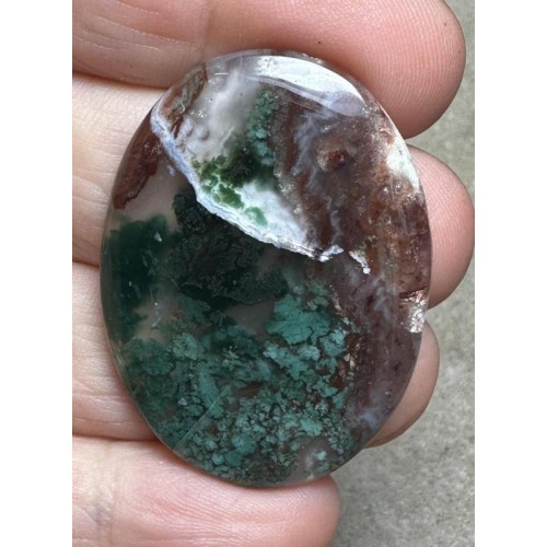 Oval 40x29mm Blue Green Chalcedony Cabochon 67