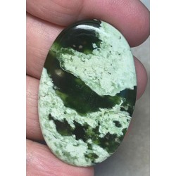 Oval 46x30mm Chrome Chalcedony Cabochon 02