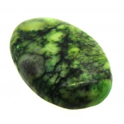 Oval 30x19mm Green Coloured Dendritic Opal Cabochon 26