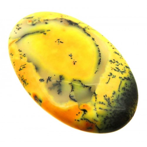 Oval 48x29mm Sunset Coloured Dendritic Opal Cabochon 50