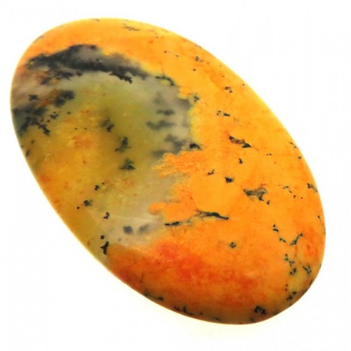 Oval 46x26mm Sunset Coloured Dendritic Opal Cabochon 52