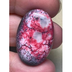 Oval 31x20mm Red Coloured Dendritic Opal Cabochon 54