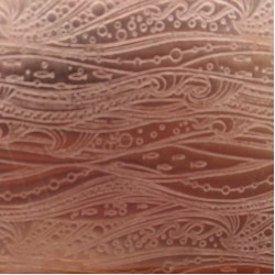 0.55 Thick 60x60mm Bare Copper Plate Ocean Waves Design 03