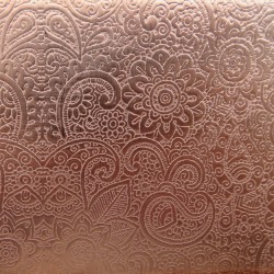 0.55 Thick 60x60mm Bare Copper Plate Hippy Paisley Design 05