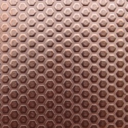 0.55 Thick 60x60mm Bare Copper Plate Honeycomb Outwards Design 11