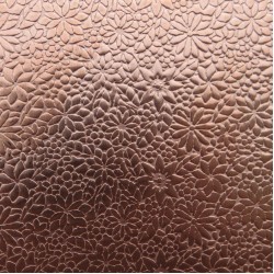 0.55 Thick 60x60mm Bare Copper Plate Tight Flowers Design 12