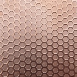 0.55 Thick 60x60mm Bare Copper Plate Honeycomb Inwards Design 20