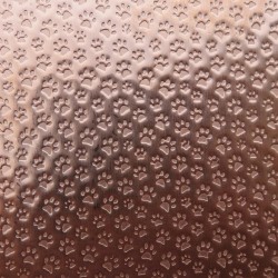 0.55 Thick 60x60mm Bare Copper Plate Pawprints Design 22