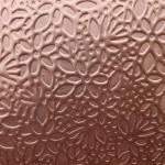 0.55 Thick 60x60mm Bare Copper Plate Dainty Flowers Design 28
