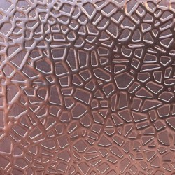 0.55 Thick 60x60mm Bare Copper Plate Cracked Earth Design 34