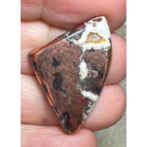 Freeform 33x23mm Native Copper in Dolomite Cabochon 33