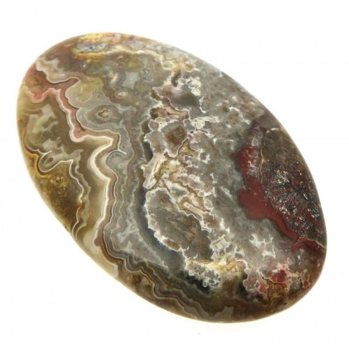 Oval 41x26mm Natural Crazy Lace Agate Cabochon 23