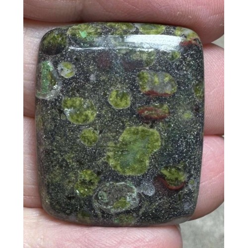 Rectangle 31x25mm Epidote Cabochon 21