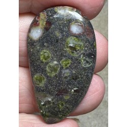 Freeform 39x22mm Epidote Cabochon 38