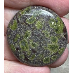 Round 32x32mm Epidote Cabochon 39