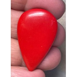 Teardrop 37x23mm Red Coral Cabochon 06