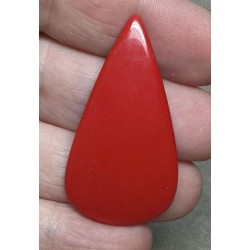 Teardrop 44x23mm Red Coral Cabochon 18
