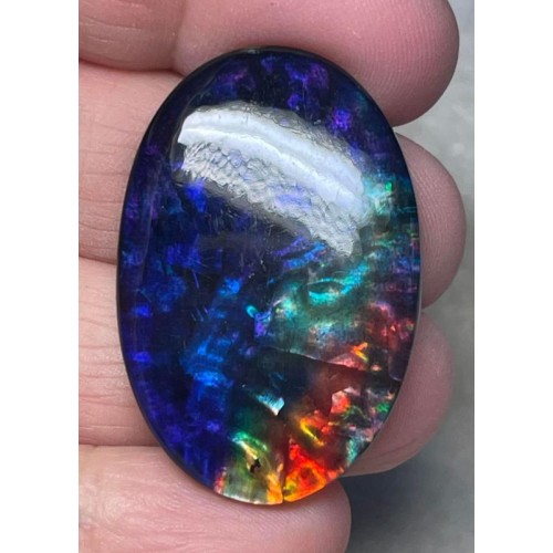 Oval 37x25mm Dichroic Glass Cabochon 06