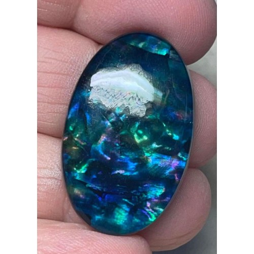 Oval 33x21mm Dichroic Glass Cabochon 12