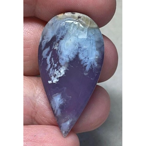 Teardrop 37x19mm Indonesian Plume Agate Doublet Cabochon 12