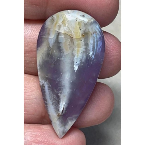 Teardrop 42x22mm Indonesian Plume Agate Doublet Cabochon 20