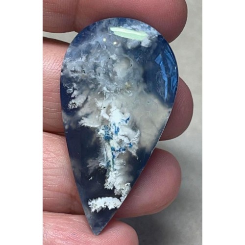 Teardrop 47x25mm Indonesian Plume Agate Doublet Cabochon 31