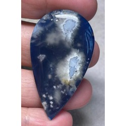 Teardrop 50x28mm Indonesian Plume Agate Doublet Cabochon 36