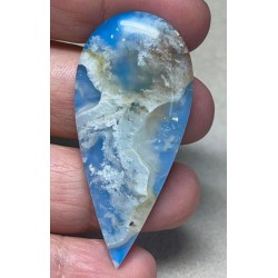 Teardrop 54x24mm Indonesian Plume Agate Doublet Cabochon 39