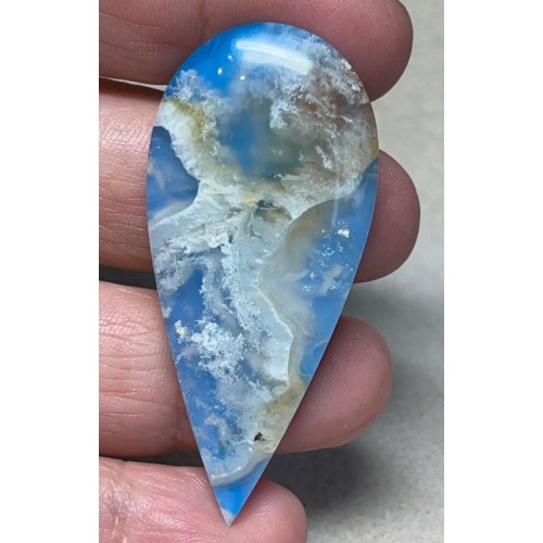 Teardrop 54x24mm Indonesian Plume Agate Doublet Cabochon 39