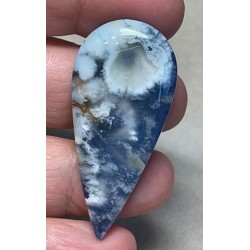 Teardrop 49x22mm Indonesian Plume Agate Doublet Cabochon 43