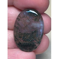 Oval 30x21mm Green Moss Agate Cabochon 07
