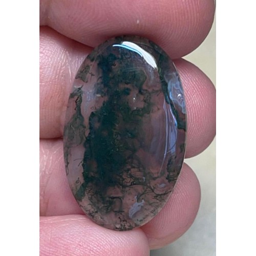 Oval 29x18mm Green Moss Agate Cabochon 09