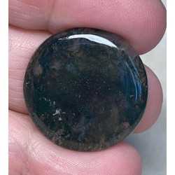 Round 26x26mm Green Moss Agate Cabochon 26