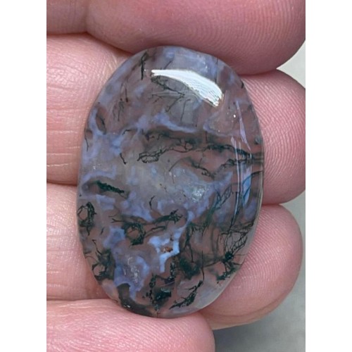 Oval 29x20mm Green Moss Agate Cabochon 32