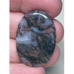 Oval 33x24mm Green Moss Agate Cabochon 33