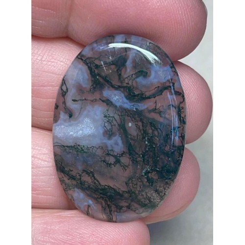 Oval 33x24mm Green Moss Agate Cabochon 33