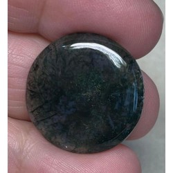 Round 24x24mm Green Moss Agate Cabochon 38