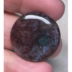Round 27x27mm Green Moss Agate Cabochon 40