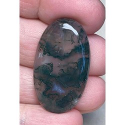 Oval 35x20mm Green Moss Agate Cabochon 48