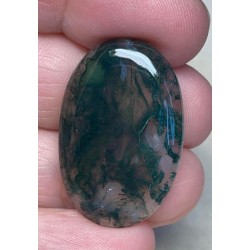 Oval 32x21mm Green Moss Agate Cabochon 59