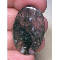 Oval 36x23mm Green Moss Agate Cabochon 72