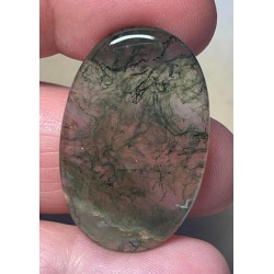 Oval 34x22mm Green Moss Agate Cabochon 73