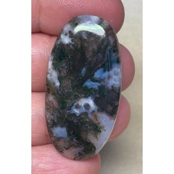 Oval 41x21mm Green Moss Agate Cabochon 76