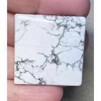 Square 31x31mm Howlite Cabochon 21